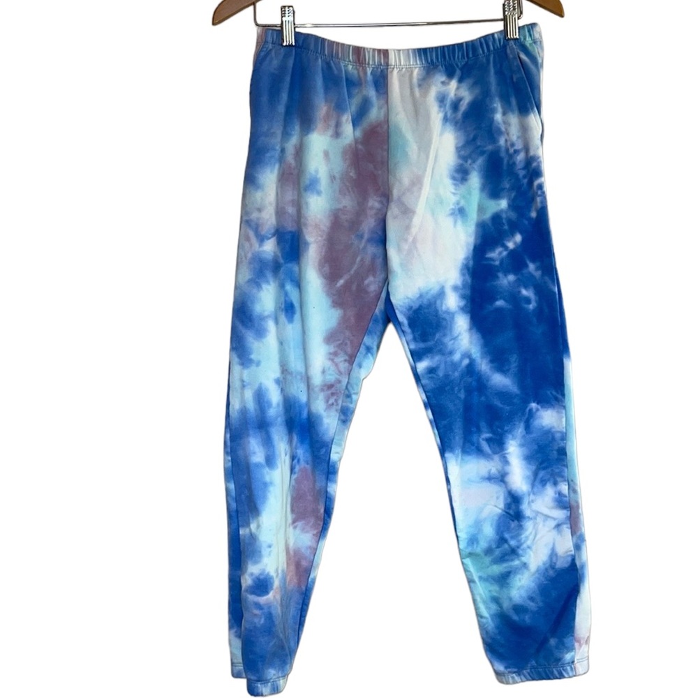 Wildfox blue tie dye joggers